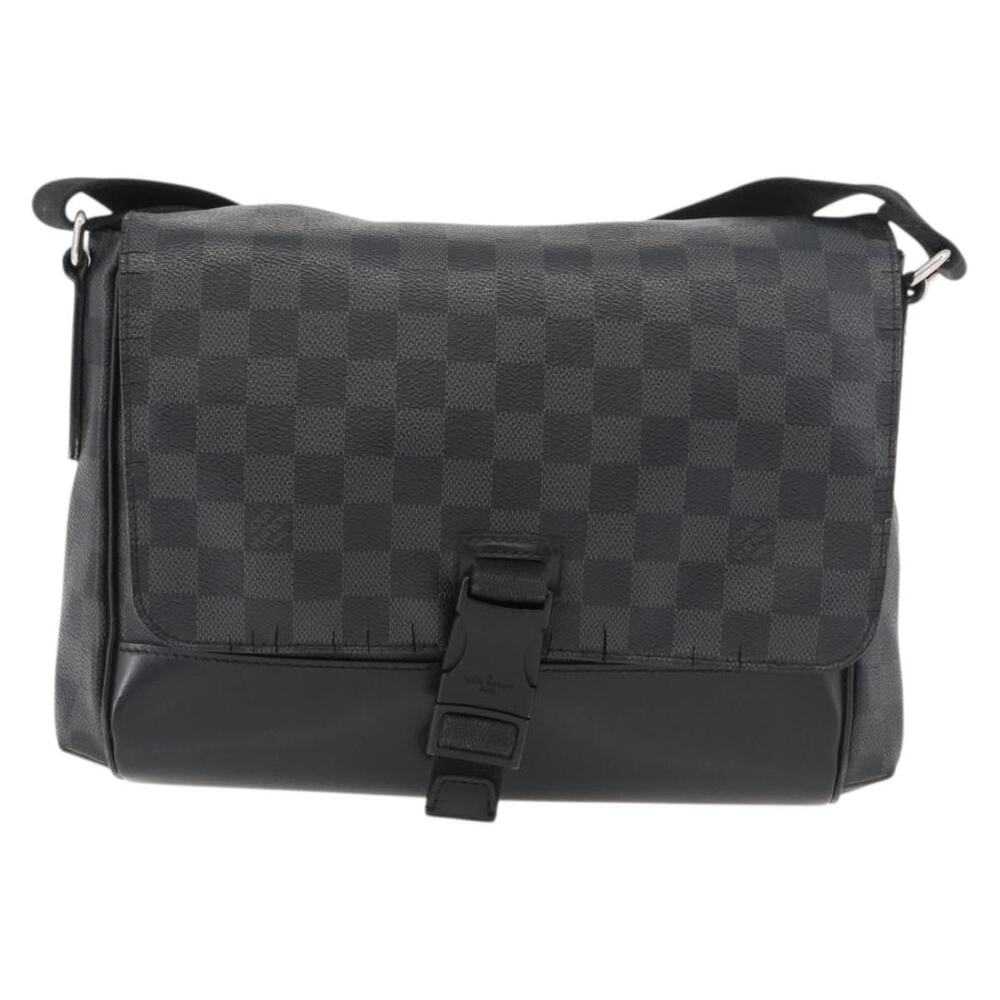Louis Vuitton Damier Graphite Messenger PM Shoulder Bag Black